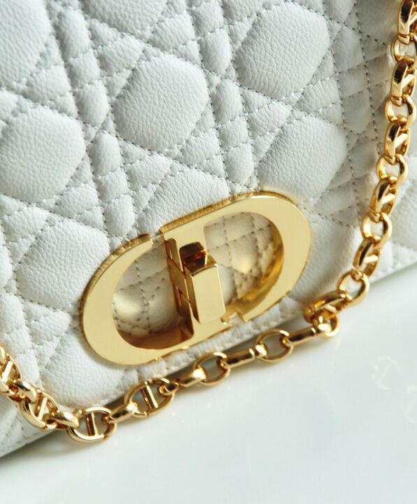 Christian Dior Large Dior Caro Bag White